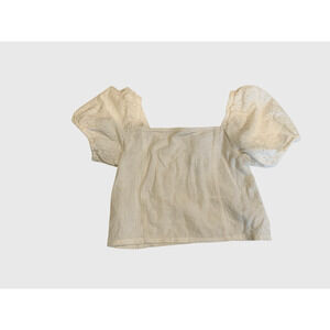 Girls Old Navy Cream Crop Top Size X Large 14/16 (A4)